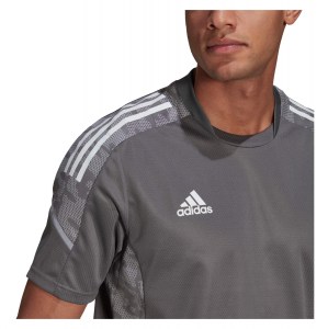 Adidas Condivo 21 Primeblue Training Jersey Team Grey Four-White