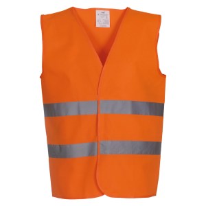 Hi VIs Two Band Waistcoat Orange