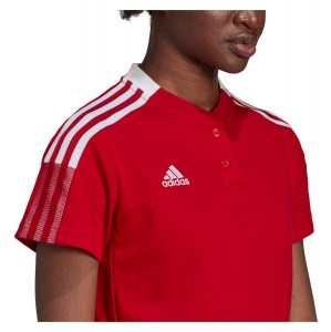 Adidas Womens Tiro 21 Polo Shirt (W) Team Power Red