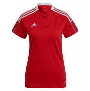 Adidas Womens Tiro 21 Polo Shirt (W) Team Power Red