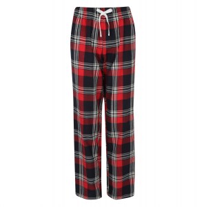 Womens Tartan Lounge Pants (W) Red-Navy Check