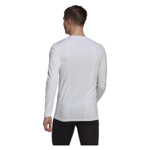 Adidas Techfit Compression Long Sleeve Tee White
