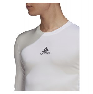 Adidas Techfit Compression Long Sleeve Tee White