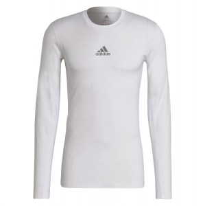 Adidas Techfit Compression Long Sleeve Tee White