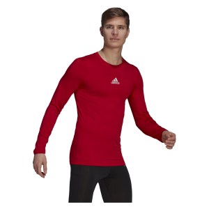 Adidas Techfit Compression Long Sleeve Tee Team Power Red