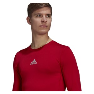 Adidas Techfit Compression Long Sleeve Tee Team Power Red