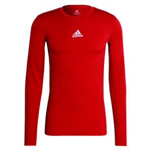 Adidas Techfit Compression Long Sleeve Tee Team Power Red