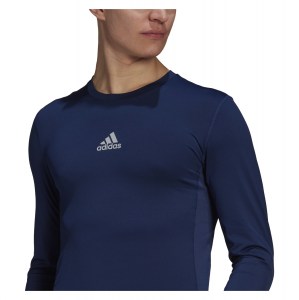 Adidas Techfit Compression Long Sleeve Tee Team Navy Blue