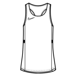 Nike Womens Dri-FIT Academy Racerback Vest (W) White-Black-Black-Black