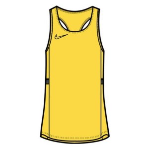 Nike Womens Dri-FIT Academy Racerback Vest (W) Tour Yellow-Black-Anthracite-Black