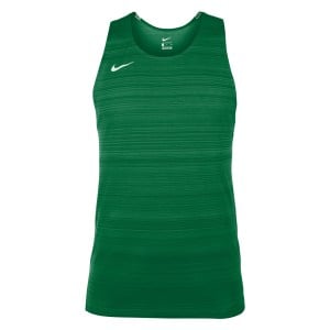 Neon-Nike Dry Miler Singlet (M) Pine Green-White