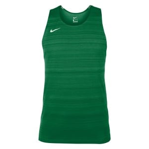 Neon-Nike Dry Miler Singlet (M) Pine Green-White