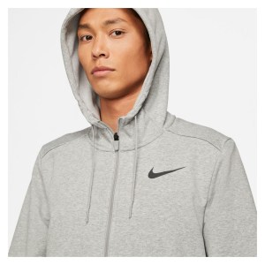 Nike Full-Zip Training Hoodie Dk Grey Heather-Black