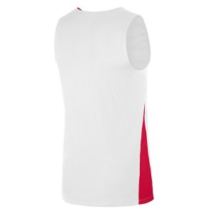 Neon-Nike Team Basketball Jersey White-University Red