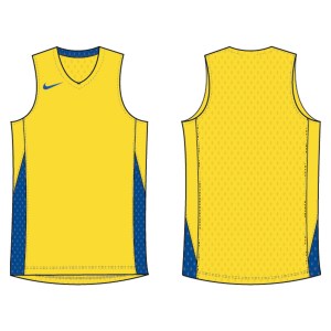 Neon-Nike Team Basketball Jersey Tour Yellow-Royal Blue