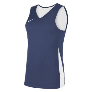 Neon-Nike Team Reversible Basketball Tank Obsidian-White