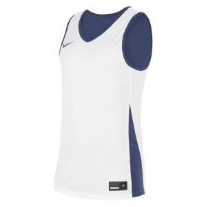 Neon-Nike Team Reversible Basketball Tank Obsidian-White