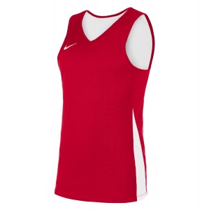 Neon-Nike Team Reversible Basketball Tank University Red-White