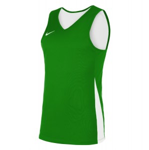 Neon-Nike Team Reversible Basketball Tank Pine Green-White