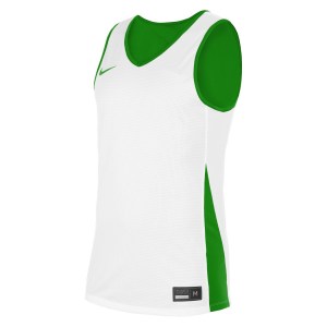 Neon-Nike Team Reversible Basketball Tank Pine Green-White