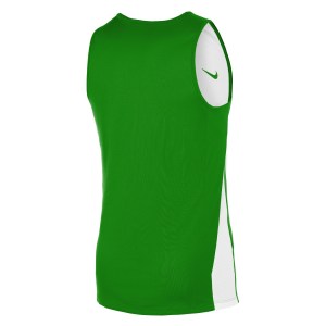 Neon-Nike Team Reversible Basketball Tank Pine Green-White