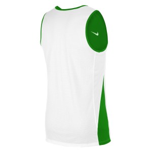 Neon-Nike Team Reversible Basketball Tank Pine Green-White