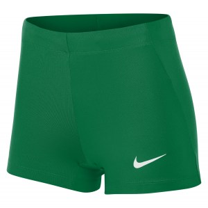 Neon-Nike Womens Team 3 Inch Short (W) Pine Green-White