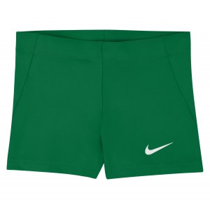 Neon-Nike Womens Team 3 Inch Short (W) Pine Green-White