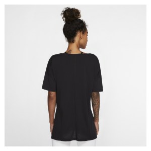 Nike Womens Yoga Short-Sleeve Top