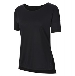 Nike Womens Yoga Short-Sleeve Top