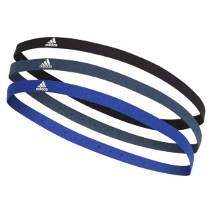 adidas Hairband 3 Pack Black-Crew Navy-Bold Blue