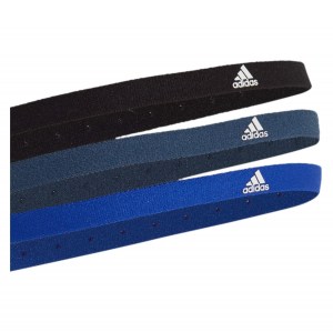 adidas Hairband 3 Pack Black-Crew Navy-Bold Blue