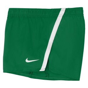 Nike Womens Team Stock Fast 2 Inch Short (W) Pine Green-White