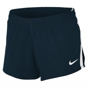 Nike Womens Team Stock Fast 2 Inch Short (W) Obsidian-White