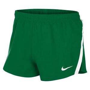 Nike Womens Team Stock Fast 2 Inch Short (M) Pine Green-White