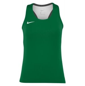 Nike Womens Airborne Running Top Pine Green-White