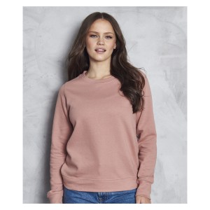 Womens Classic Fit Crew Neck Sweatshirt Dusty Pink