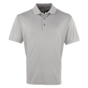 Coolchecker pique polo Silver