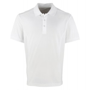 Coolchecker pique polo White