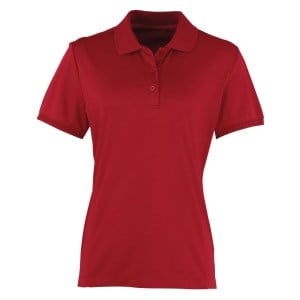 Womens Coolchecker pique polo (W) Burgundy