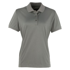 Womens Coolchecker pique polo (W) Dark Grey