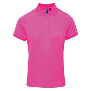 Womens Coolchecker pique polo (W) Neon Pink