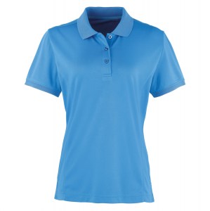 Womens Coolchecker pique polo (W) Sapphire
