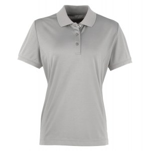 Womens Coolchecker pique polo (W) Silver