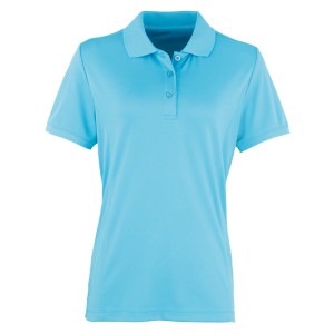 Womens Coolchecker pique polo (W) Turquoise
