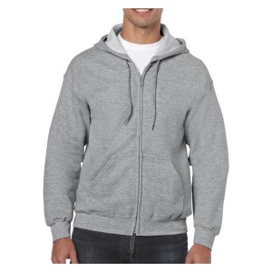 Gildan Heavy Blend Full Zip Hooded Sweatshirt Sports Grey