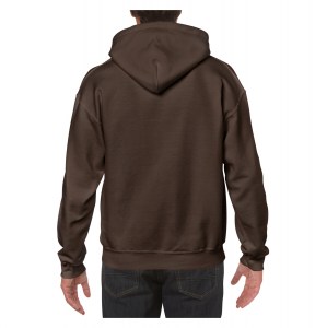 Gildan Heavy Blend Full Zip Hooded Sweatshirt Dark Chocolate