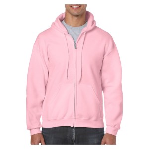 Gildan Heavy Blend Full Zip Hooded Sweatshirt Light Pink