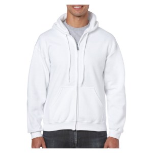 Gildan Heavy Blend Full Zip Hooded Sweatshirt White