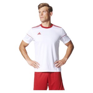 Adidas Squadra 17 Short Sleeve Jersey White-Power Red